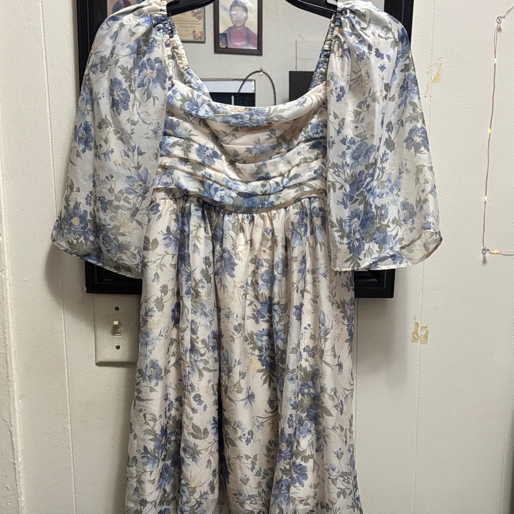 Abercrombie & Fitch Blue Floral Mini Dress